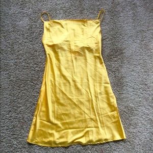 Silky Drip Collar Mini Dress